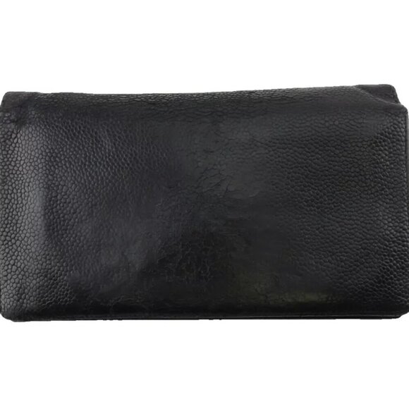 CHANEL Wallet Coco Mark Caviar Skin Authentic USED L3683 - Picture 7 of 11